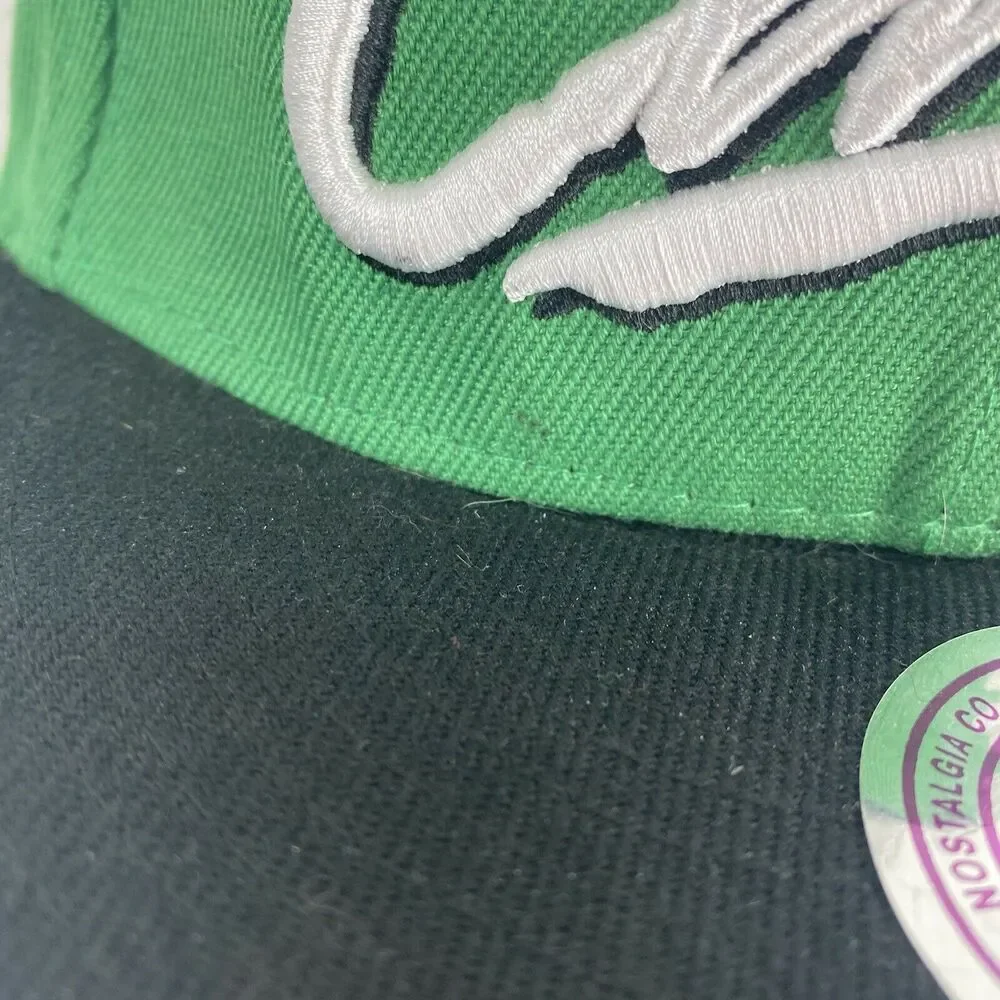 Vtg Mitchell &‎ Ness Boston Celtics Hat Hardwood Classics Vintage Snapback Cap